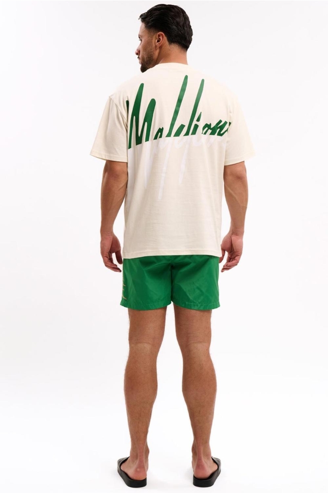 MEN SPLIT T SHIRT MM1 HS25 19 727 OFF-WHITE/GREEN